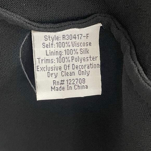 Johnny Was Sequin Floral Print Asymmetric Black Button Up Dress Womens Medium - Picture 8 of 9